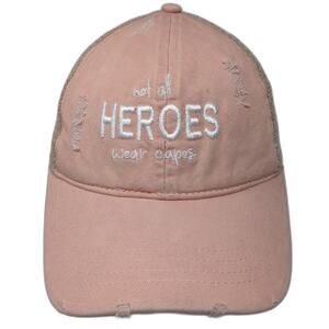 Not All Heroes Wear Capes Snapback Trucker Hat Pink One Size David And Young